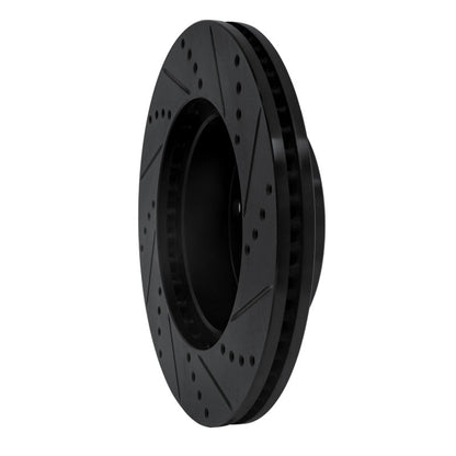 R1 Concepts R1 00-07 Toyota TUNDRA Front Left Drilled & Slotted Black Brake Rotor