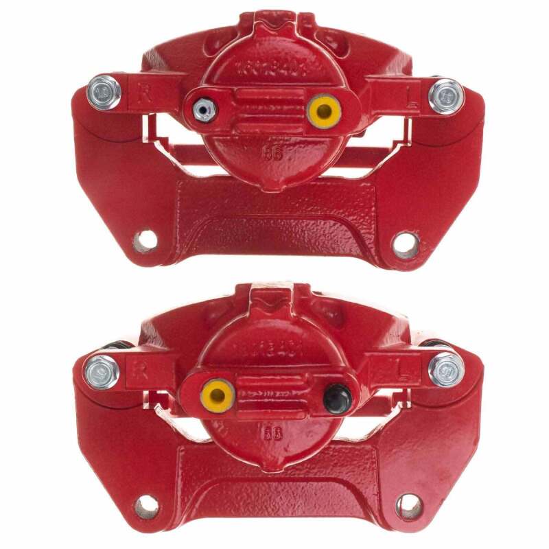 PowerStop Power Stop 07-18 Jeep Wrangler JK Front Red Caliper Pair w/Bracket