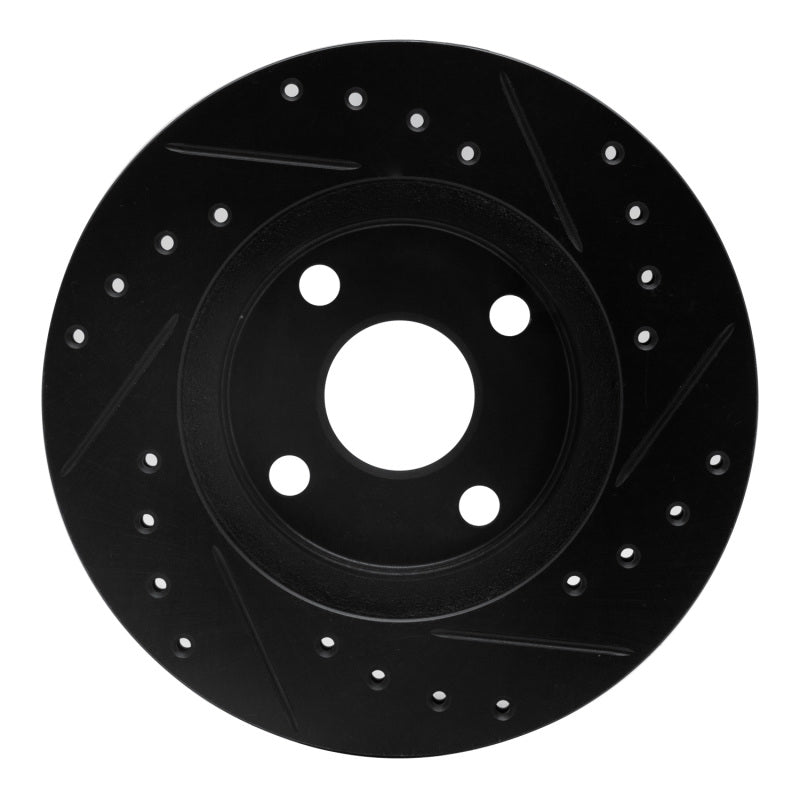 R1 Concepts R1 92-95 Toyota Paseo Front Left Drilled & Slotted Black Brake Rotor
