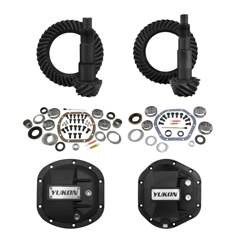Yukon Gear & Axle Yukon Gear Master Overhaul Kit Stage 2 Jeep Re-Gear Kit w/Covers for Dana 30/44 4.88 Ratio 24 Spline
