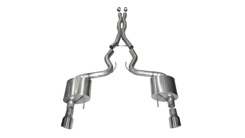 CORSA Performance Corsa 2015-2017 Ford Mustang GT 5.0 3in Cat Back Exhaust Polish Dual 4.5in Tip (Xtreme)