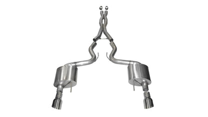 CORSA Performance Corsa 2015-2017 Ford Mustang GT 5.0 3in Cat Back Exhaust Polish Dual 4.5in Tip (Xtreme)