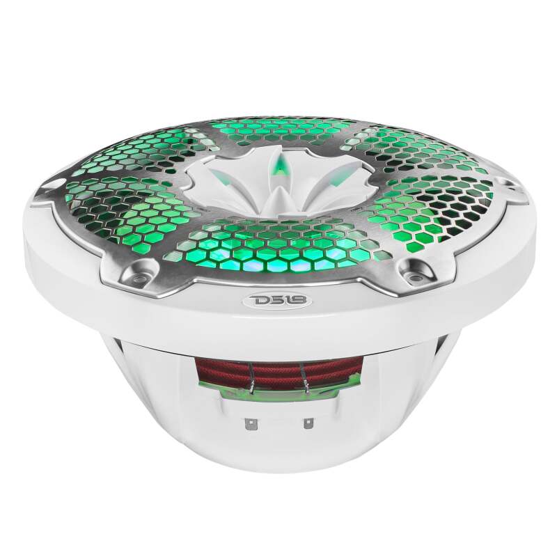 DS18 NXL-M Series Spkr w/ RGB LED Lights 10in 2-Way 200 Watts RMS 4 ohm Wht Grill Detached w/ Cover