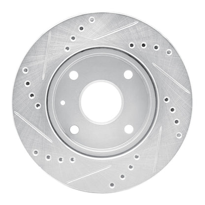 R1 Concepts R1 04-10 Chevrolet Optra (Mexico) Front Right Drilled & Slotted Silver Brake Rotor