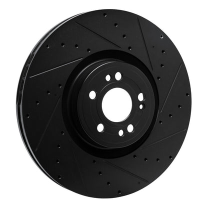 R1 Concepts R1 20-26 Mercedes-Benz GLE450e Front Right Drilled & Slotted Black Brake Rotor