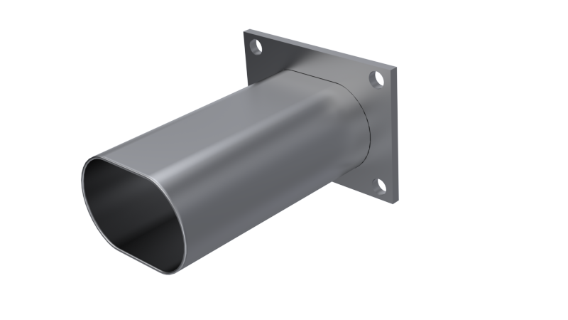 QTP 3in Weld-On QTEC Low Profile Connection Oval Tube Kit