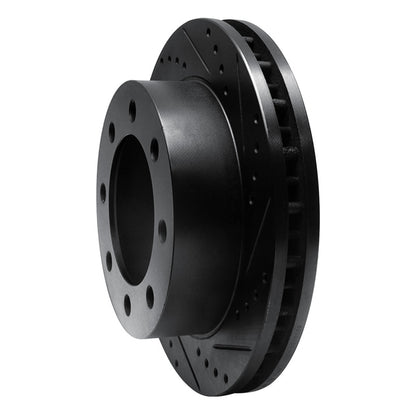 R1 Concepts R1 99-99 Ford F-250 4WD (Super Duty) Front Right Drilled & Slotted Black Brake Rotor