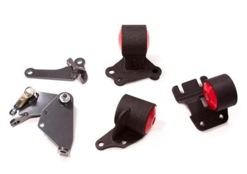 Innovative Mounts Innovative 90-93 Integra B-Series Black Steel Mounts 95A Bushings (Cable to Hydro Conversion)