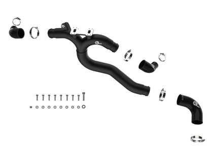 aFe 19-26 Genesis G70 V6 3.3L (tt) BladeRunner Aluminum Hot Charge Pipe - Black