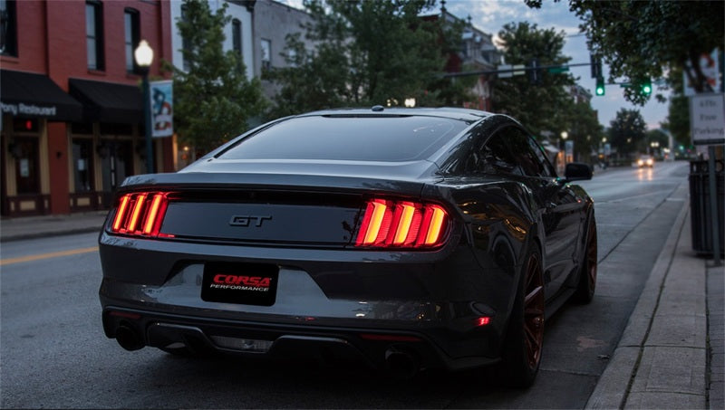CORSA Performance Corsa 2015-2017 Ford Mustang GT 5.0 3in Cat Back Exhaust Black Dual Tips (Sport)