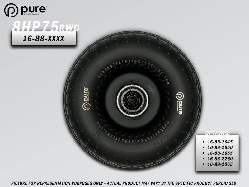 Pure Drivetrain Solutions Pure Drivetrain 8HP75 High Performance Billet Race Torque Converter - 26/45 Stator - RWD