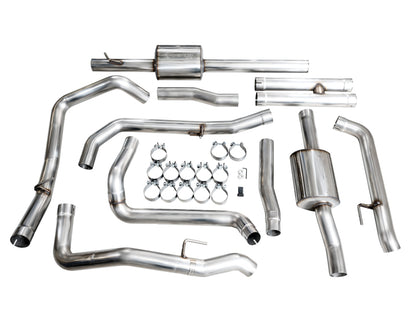 AWE Tuning 4th Gen GM 1500 6.2L Cat-Back Split Rear Exit (w/ Bumper Cutouts) - OE Tips