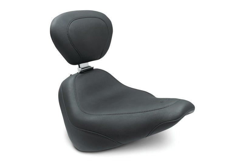 Mustang Motorcycle Mustang 18-21 Harley Street Bob Wide Tripper Solo Seat w/Driver Backrest - Black