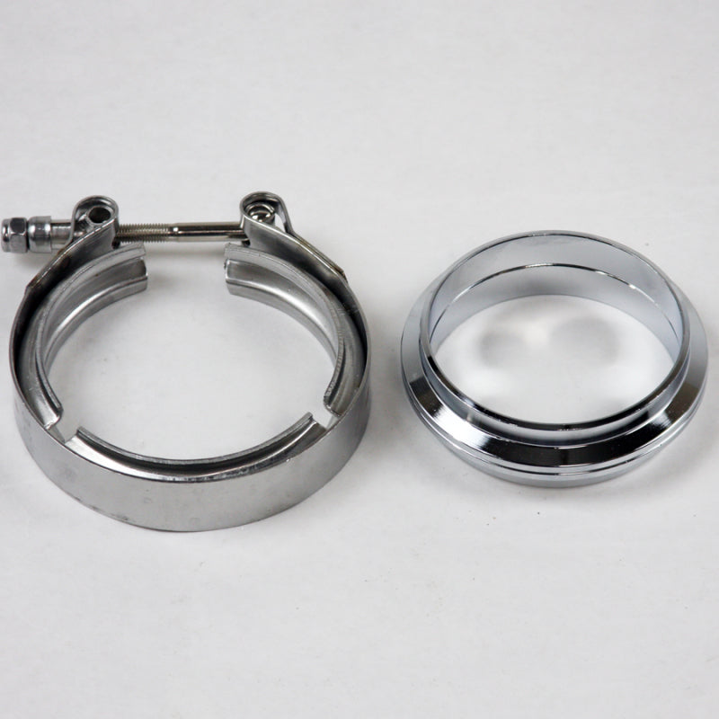 Granatelli Motor Sports Granatelli 3.0in V-Band Mild Steel Flat Flanges w/Clamp