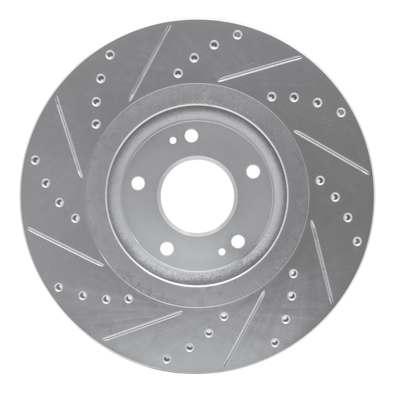 R1 Concepts R1 15-21 Kia SEDONA Front Right Drilled & Slotted Silver Brake Rotor