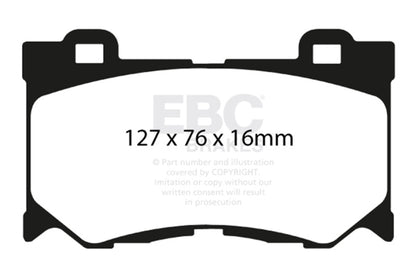 EBC Racing 09-12 Nissan 370Z RP-1 Race Front Brake Pads