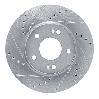 R1 Concepts R1 21-25 Hyundai Elantra Front Left Drilled & Slotted Silver Brake Rotor