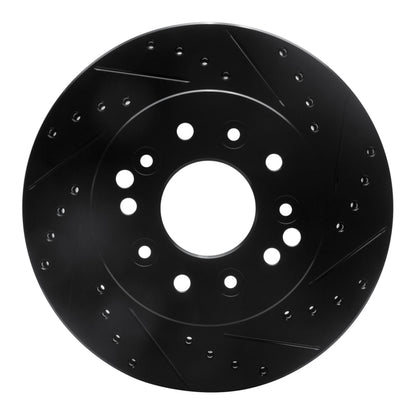 R1 Concepts R1 63-82 Chevrolet Camaro Front/Rear Right Drilled & Slotted Black Brake Rotor