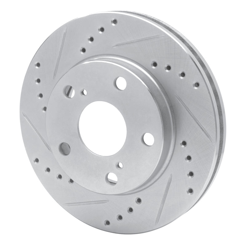 R1 Concepts R1 92-01 Toyota Camry Front Left Drilled & Slotted Silver Brake Rotor