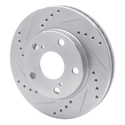 R1 Concepts R1 92-01 Toyota Camry Front Left Drilled & Slotted Silver Brake Rotor