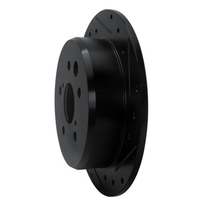 R1 Concepts R1 06-15 Lexus IS250 Rear Right Drilled & Slotted Black Brake Rotor