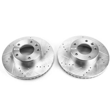 PowerStop Power Stop 13-14 Mercedes-Benz G63 AMG Front Evolution Drilled & Slotted Rotors - Pair
