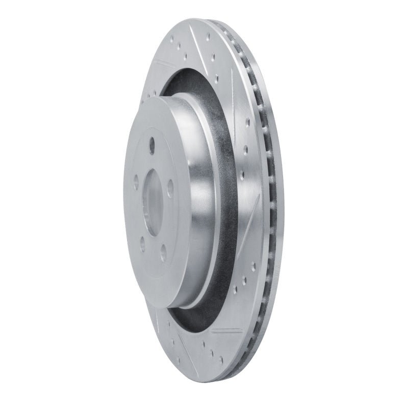 R1 Concepts R1 2019-2024 Ford Edge Rear Right Drilled & Slotted Silver Brake Rotor