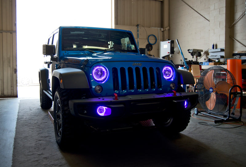 ORACLE Lighting Oracle 07-17 Jeep Wrangler LED Fog Light Halo Kit - UV/Purple