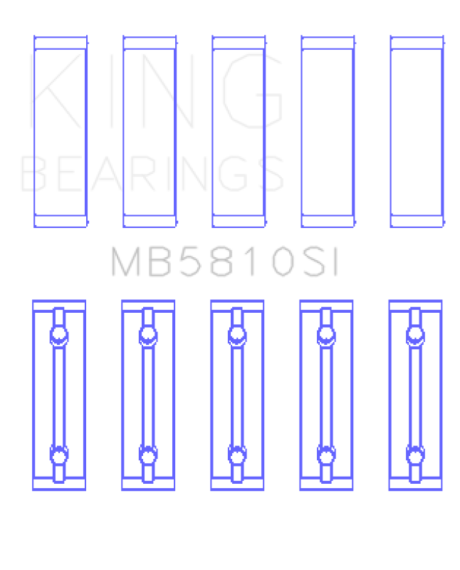 King Engine Bearings Toyota 2AR-FE/ 2AR-FXE (Size 0.25) Main Bearing Set