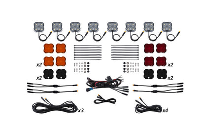 Diode Dynamics Stage Series Single-Color LED Rock Light Kit - 8-Pack