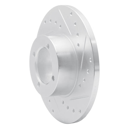 R1 Concepts R1 74-79 Lotus Elite Front Right Drilled & Slotted Silver Brake Rotor