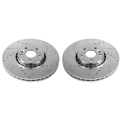PowerStop Power Stop 2000 Volvo V70 Front Evolution Drilled & Slotted Rotors - Pair
