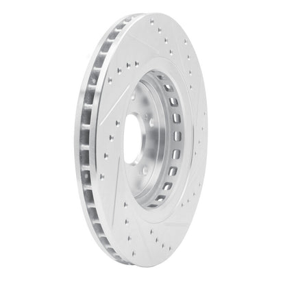 R1 Concepts R1 14-20 Acura TLX Front Left Drilled & Slotted Silver Brake Rotor