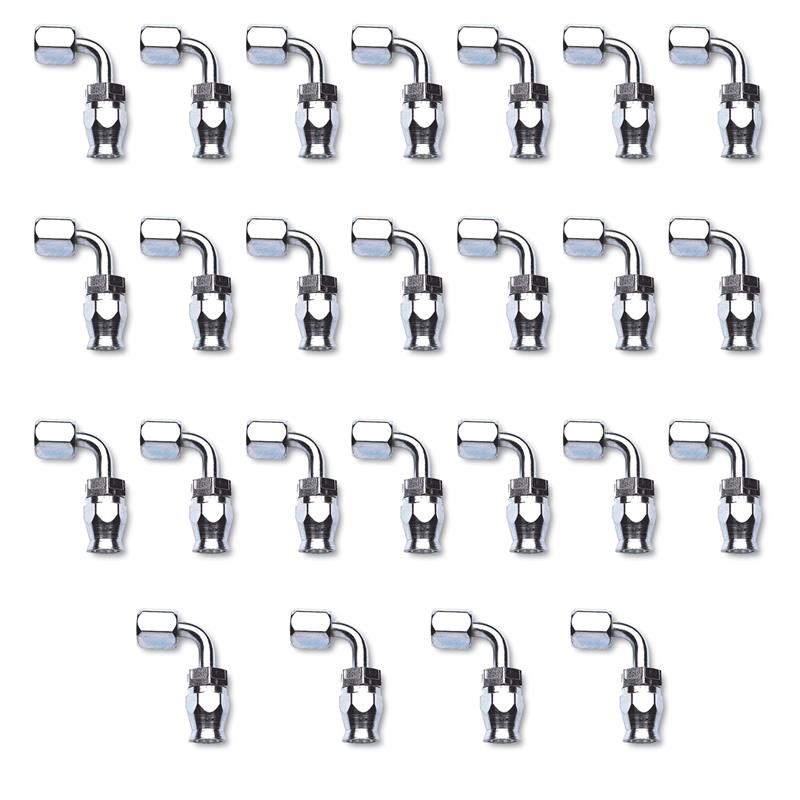 Russell Performance -10 AN Endura PowerFlex Power Steering 90 Degree Hose Ends(25 pcs.)