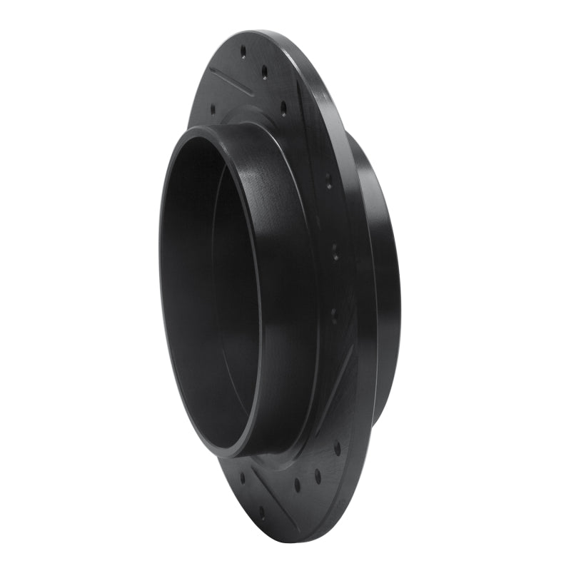 R1 Concepts R1 95-97 Volvo 960 Rear Left Drilled & Slotted Black Brake Rotor