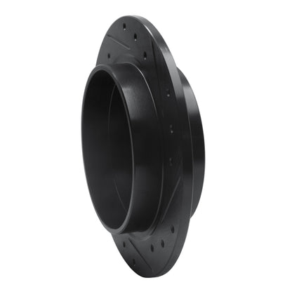 R1 Concepts R1 95-97 Volvo 960 Rear Left Drilled & Slotted Black Brake Rotor