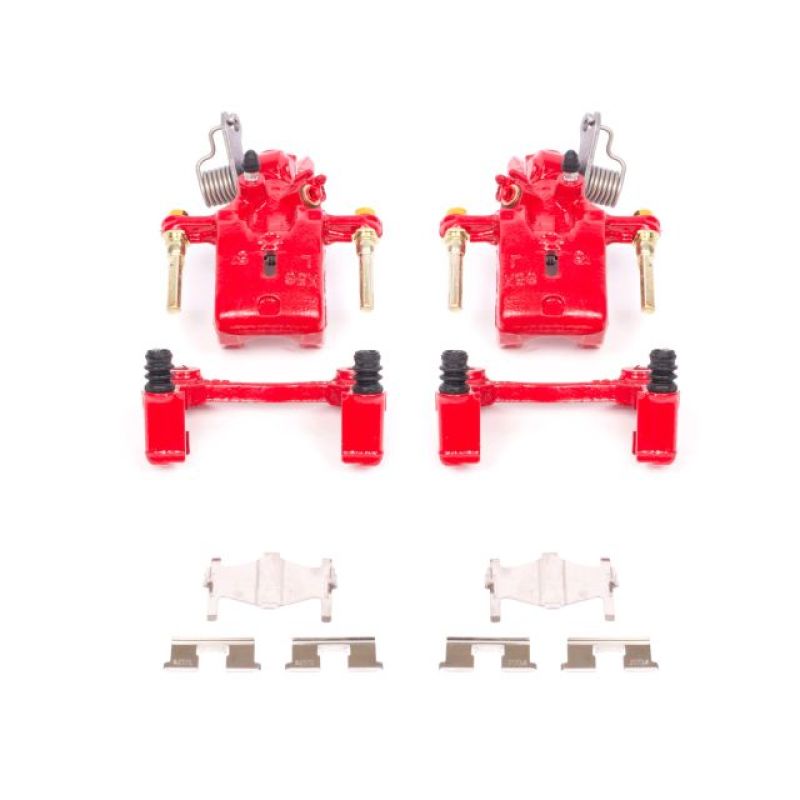 PowerStop Power Stop 96-01 Infiniti I30 Rear Red Calipers w/Brackets - Pair