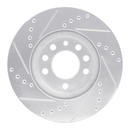 R1 Concepts R1 94-96 Saab 900 Front Right Drilled & Slotted Silver Brake Rotor
