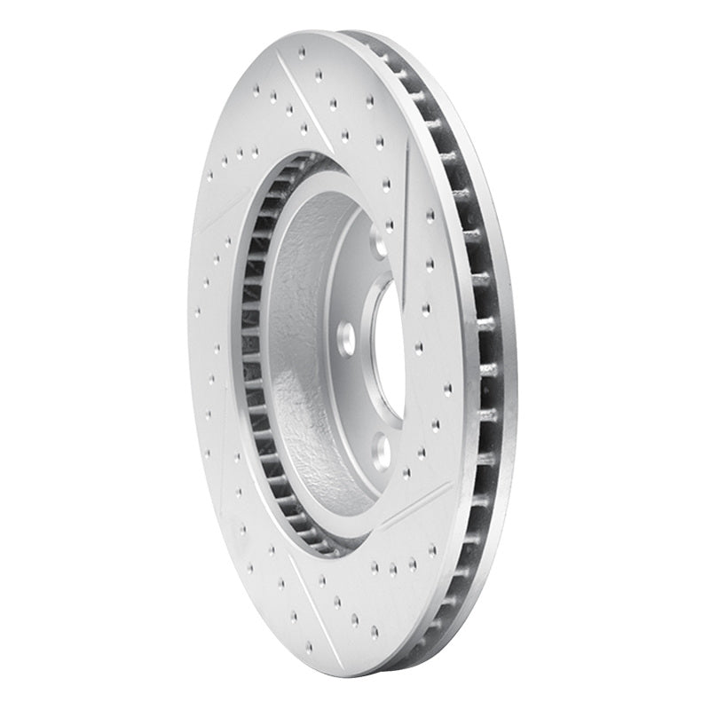 R1 Concepts R1 67-70 Chevrolet Biscayne Front Left Drilled & Slotted Geo-Carbon Rotor