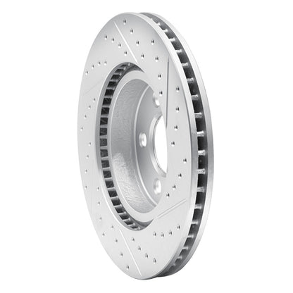R1 Concepts R1 67-70 Chevrolet Biscayne Front Left Drilled & Slotted Geo-Carbon Rotor