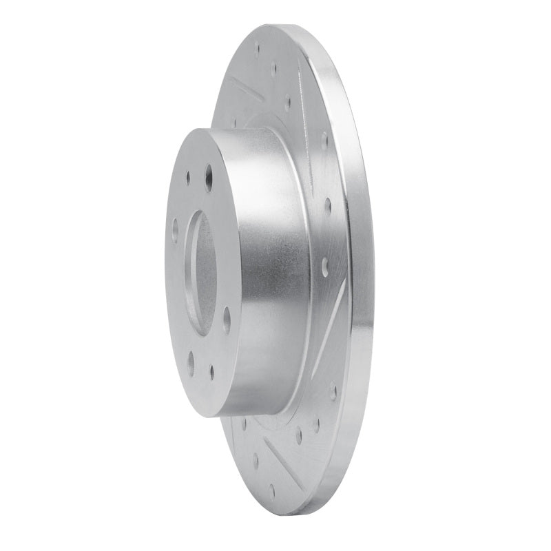 R1 Concepts R1 86-06 Nissan TSURU (Mexico) Front Right Drilled & Slotted Silver Brake Rotor