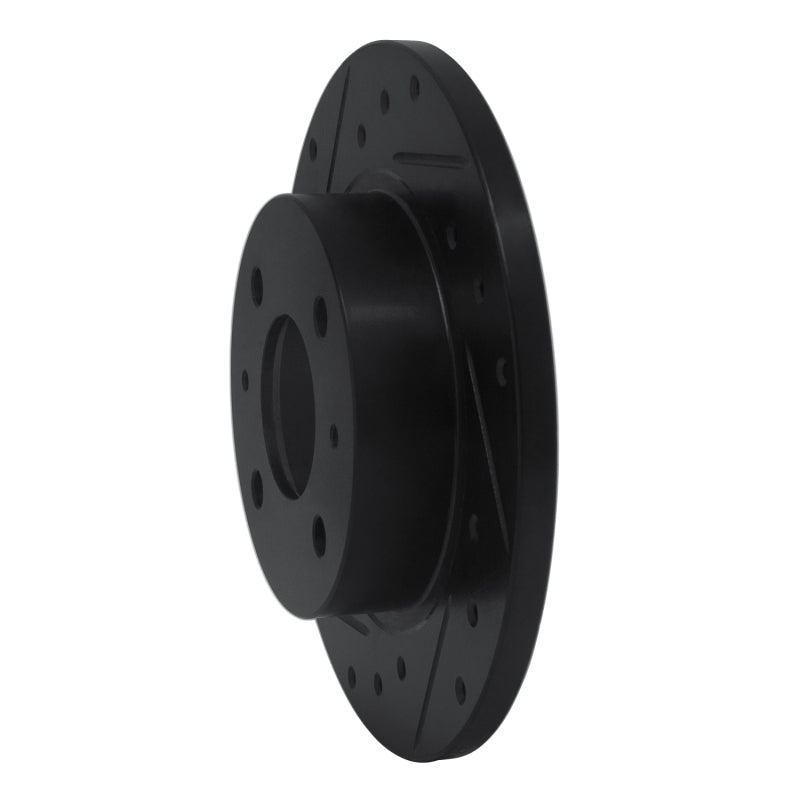 R1 Concepts R1 86-06 Nissan Pulsar NX Front Left Drilled & Slotted Black Brake Rotor