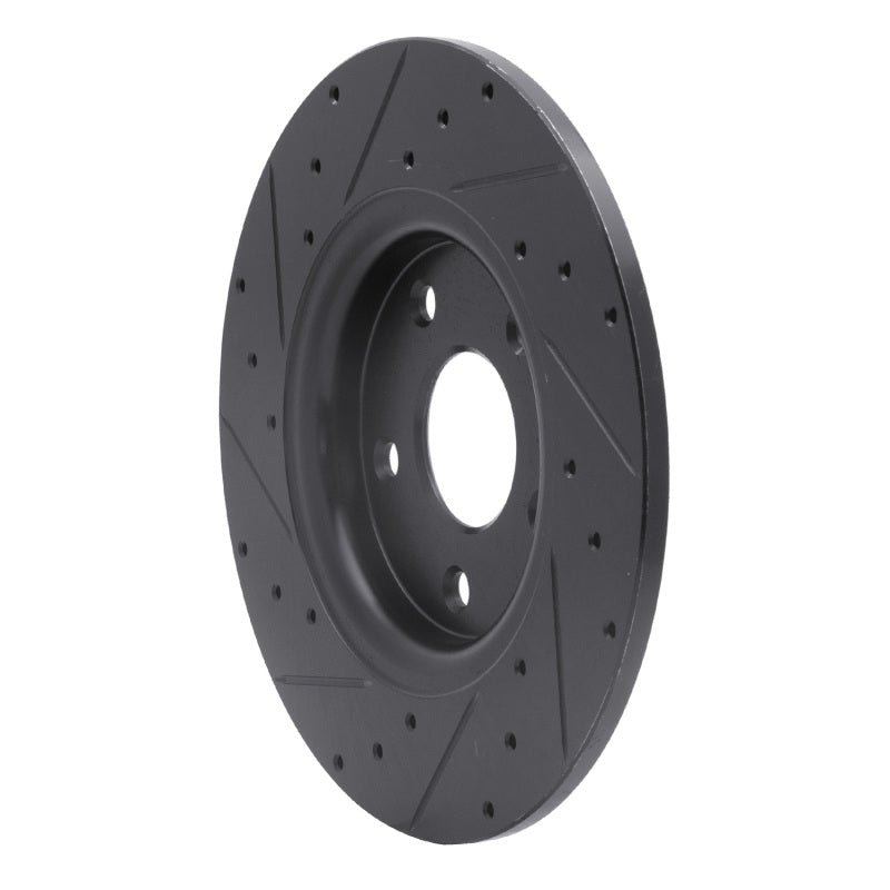 R1 Concepts R1 12-20 Chrysler Town & Country Rear Right Drilled & Slotted Black Brake Rotor
