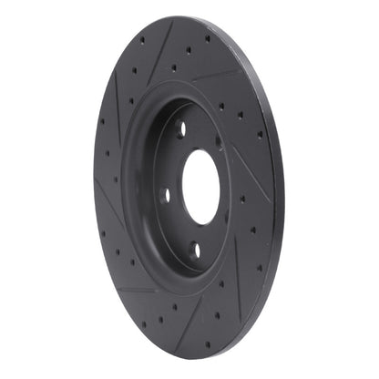 R1 Concepts R1 12-20 Chrysler Town & Country Rear Right Drilled & Slotted Black Brake Rotor