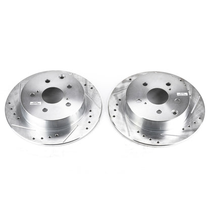 PowerStop Power Stop 09-10 Pontiac Vibe Rear Evolution Drilled & Slotted Rotors - Pair