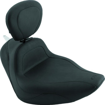 Mustang Motorcycle Mustang 06-17 Harley Softail Wide Tire (200mm) Sport Touring Solo Seat w/Driver Backrest - Black