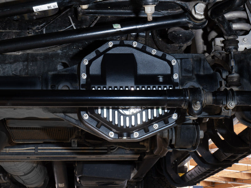 aFe POWER Pro Series Front Diff Cover Black w/ Machined Fins Ford F-250/350 23-26 (Dana M235)