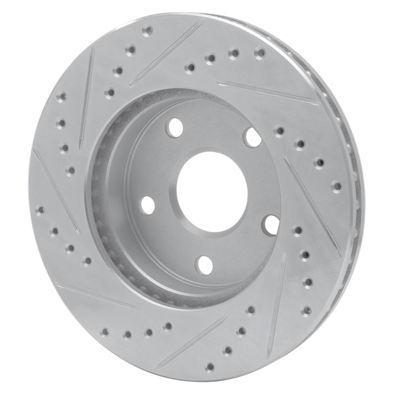 R1 Concepts R1 91-96 Toyota Previa Front Right Drilled & Slotted Silver Brake Rotor