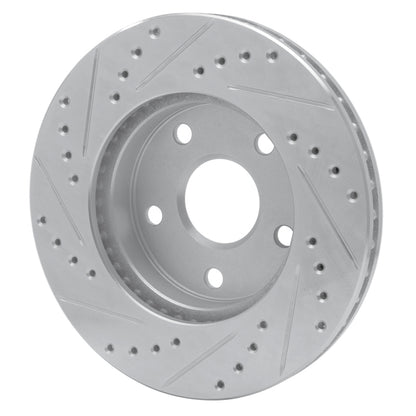 R1 Concepts R1 91-96 Toyota Previa Front Right Drilled & Slotted Silver Brake Rotor