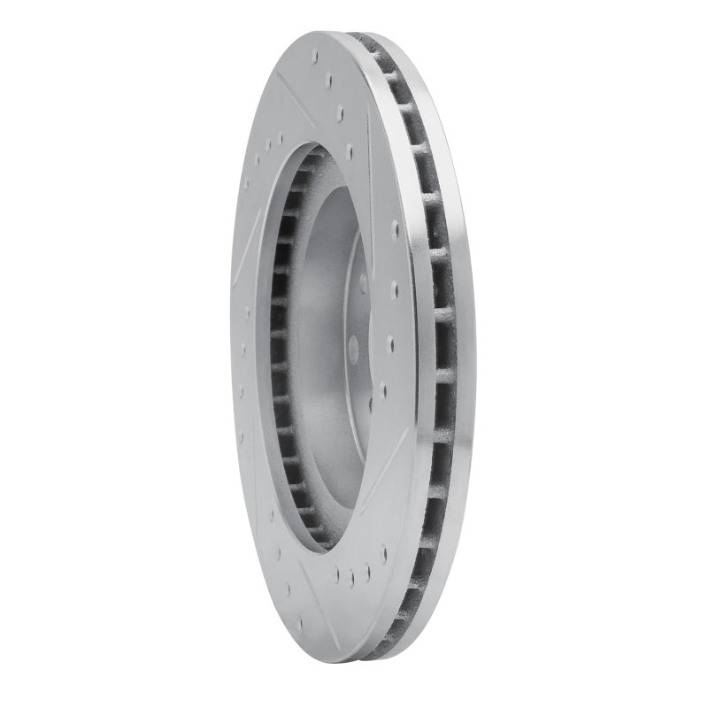 R1 Concepts R1 88-92 Ford Probe Front Left Drilled & Slotted Silver Brake Rotor